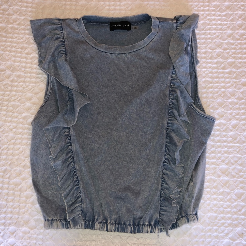 Blue Crop Top